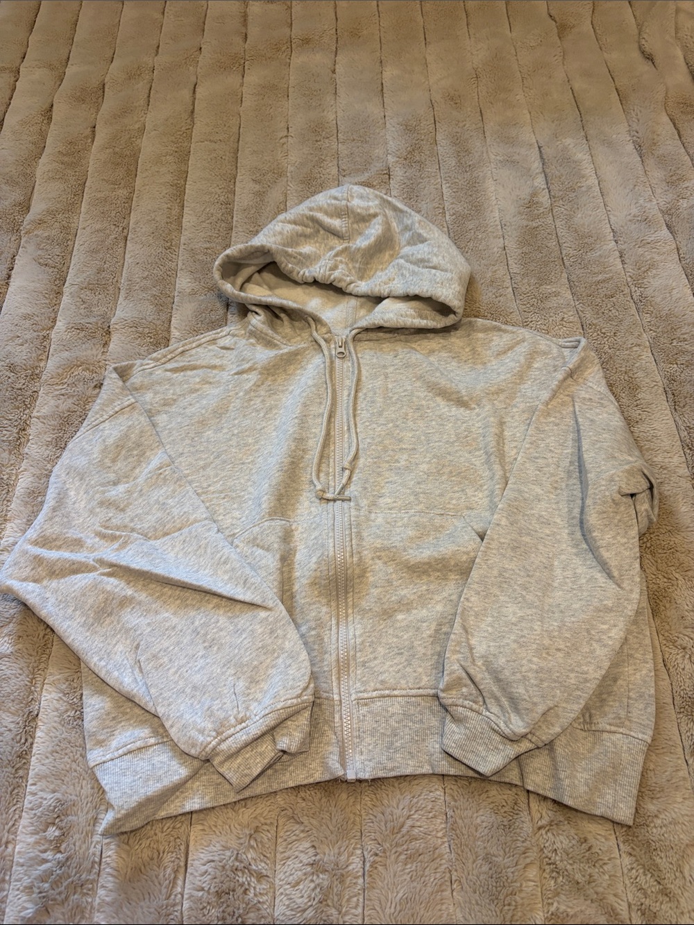 Old Navy Light Gray Full-Zip Hoodie